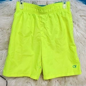 Like new bright neon yellow Op medium size 8 swim trunks